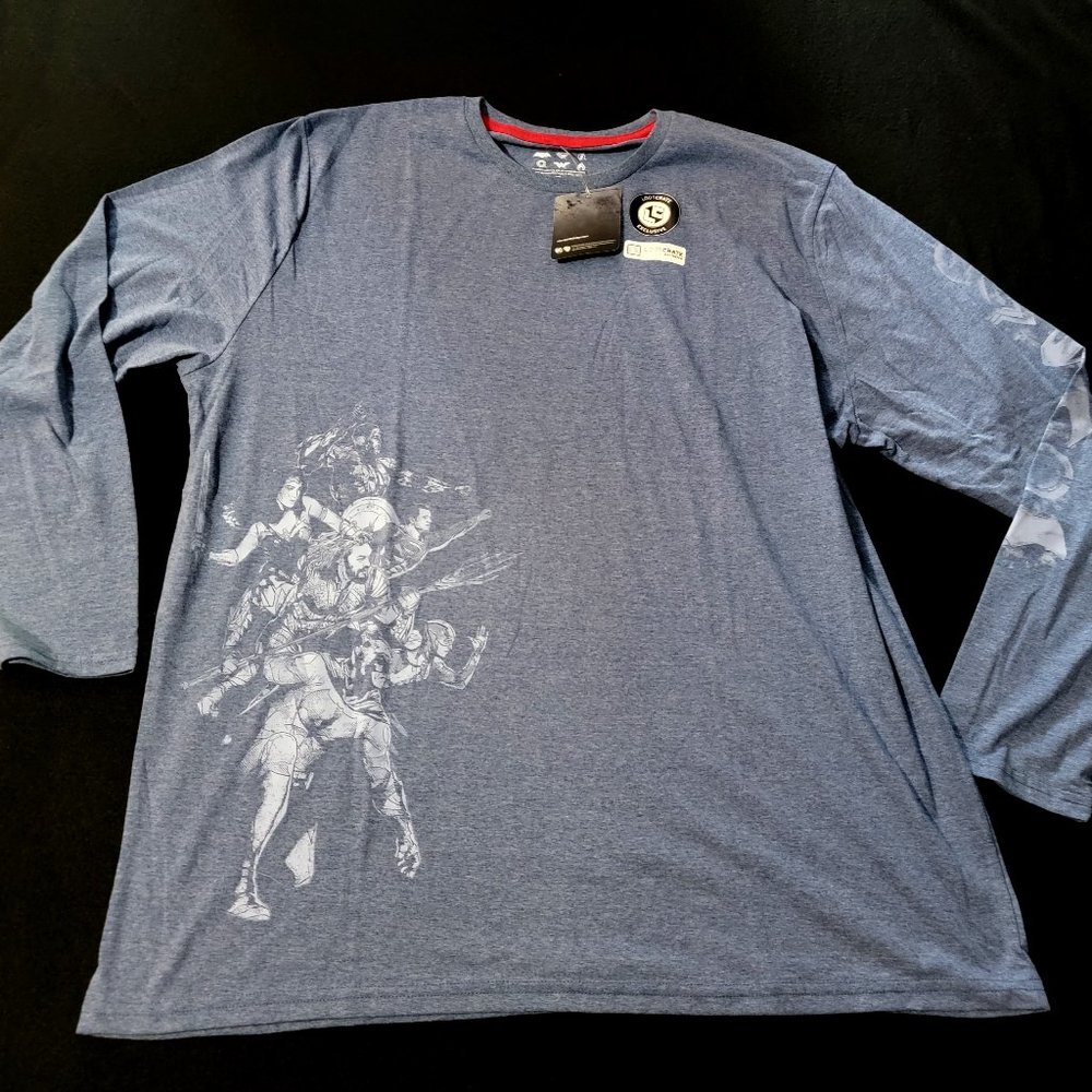 NWT Long Sleeved Justice League Tee Tshirt 2XL